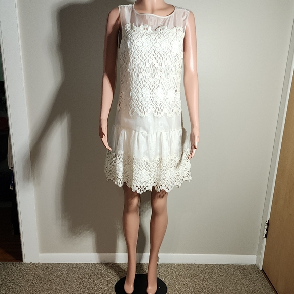 RED Valentino Lace Mini Dress - White - Picture 1 of 10
